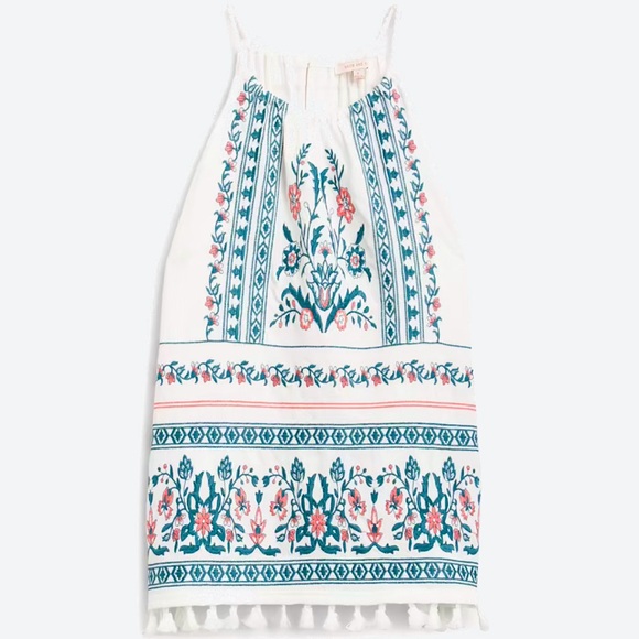 Anthropologie Tops - Anthropologie Skies are Blue Boho
Nutria Embroidered Tassel Tank Top NWT